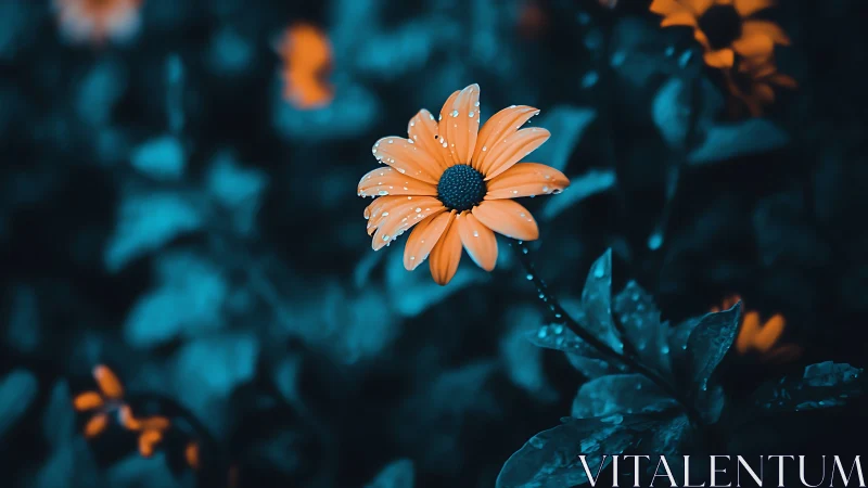 Luminous Bloom in the Velvet Dark.