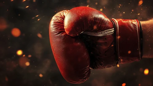 Professional Boxing Glove with Volumetric Light Effects
