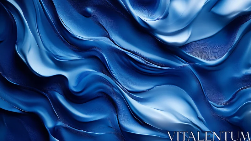 Silky blue waves flowing in a dreamy abstract embrace.