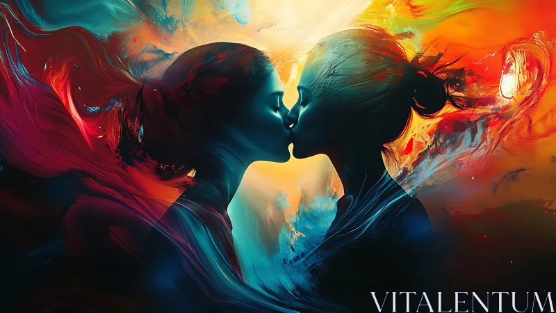 Two Souls Connect: A Dance of Fire and Light.