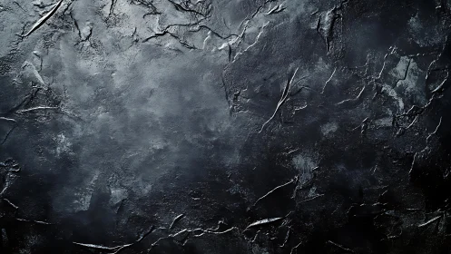 Moody charcoal texture with softly lit cracked surface.