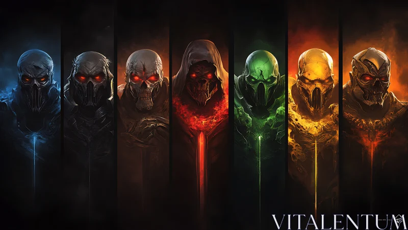 Elemental spectral warlord lineup in chromatic armor strata.