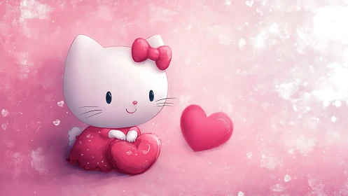 Hello Kitty's Pink Love Dream: A Kawaii Heart Adventure.