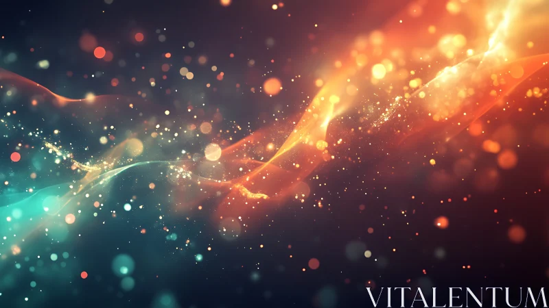 Glowing river of stardust drifting through a dreamy night sky.