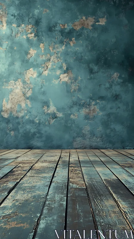 Weathered teal room invites cozy rustic stories to unfold