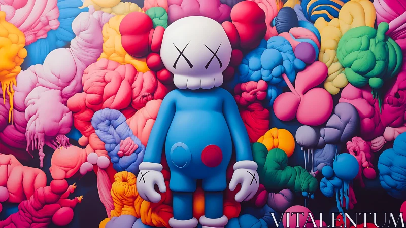 Candy-cloud toy drifter adrift in bubbling neon dreams.