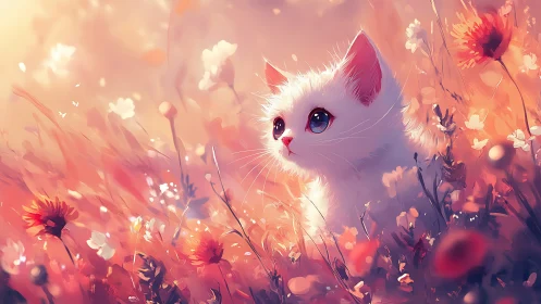 Luminous Whiskers: A Feline's Golden Hour Dream.