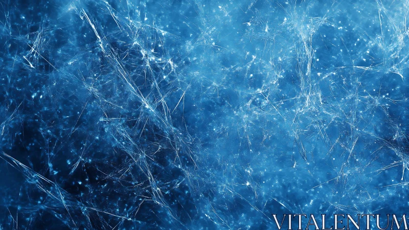 Abstract blue icy texture with crystalline frost patterns.