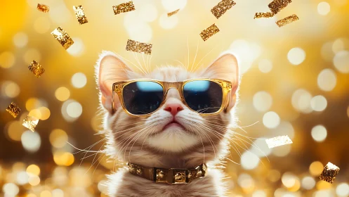 Anthropomorphized Felid Specimen Adorned in Haute Couture Accessories.