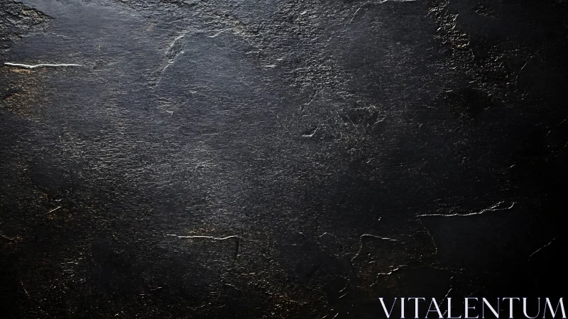 Dark textured stone surface reveals nuanced matte reflections