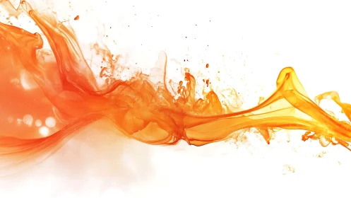 Fluid Orange and Yellow Abstract Flow.