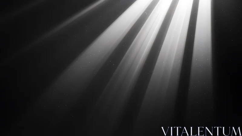 Volumetric light shafts cut through particulate dark space