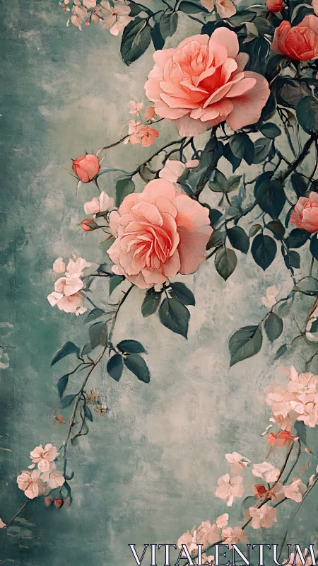 Garden Romance: Pink Roses in Soft, Dreamy Light