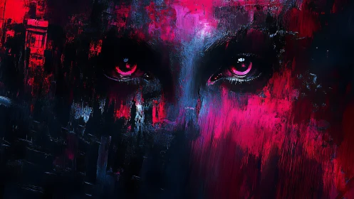 Spectral gaze emerging through chromatic noise fields.