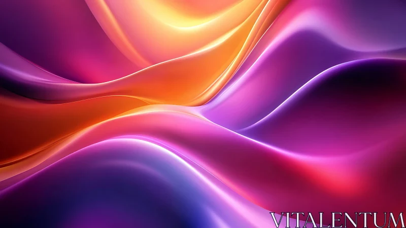 Luminous molten waves in radiant magenta and amber flowscape.