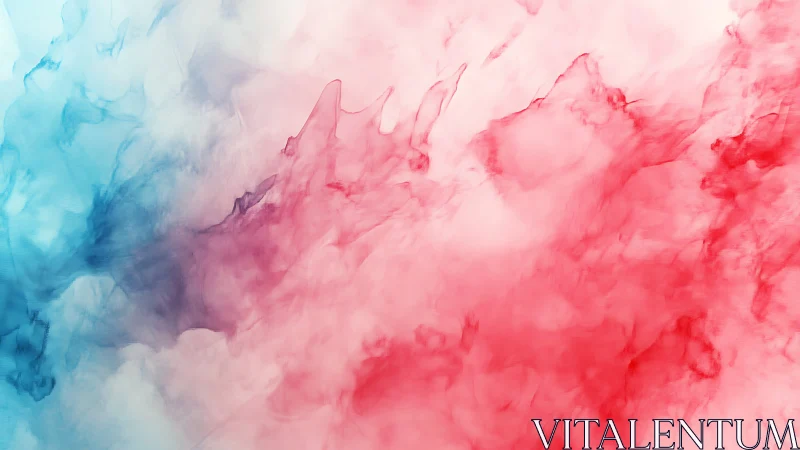 Bilateral cyan and magenta ink diffusion forms ethereal gradient field