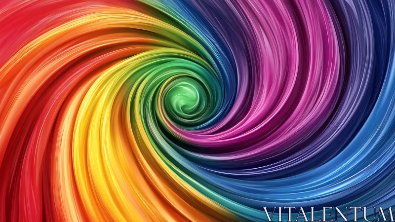 Colorful swirling rainbow spiral welcomes playful imagination