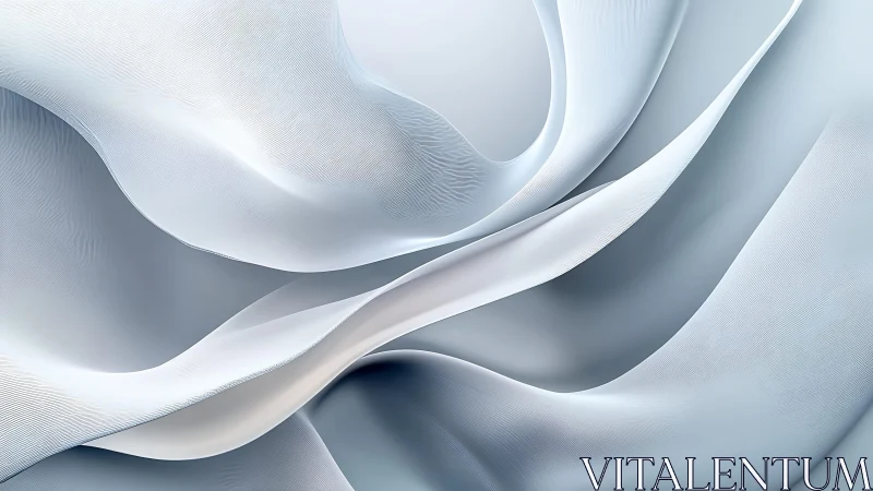 Elegant flowing abstract waves in soft pastel tones, digital art.