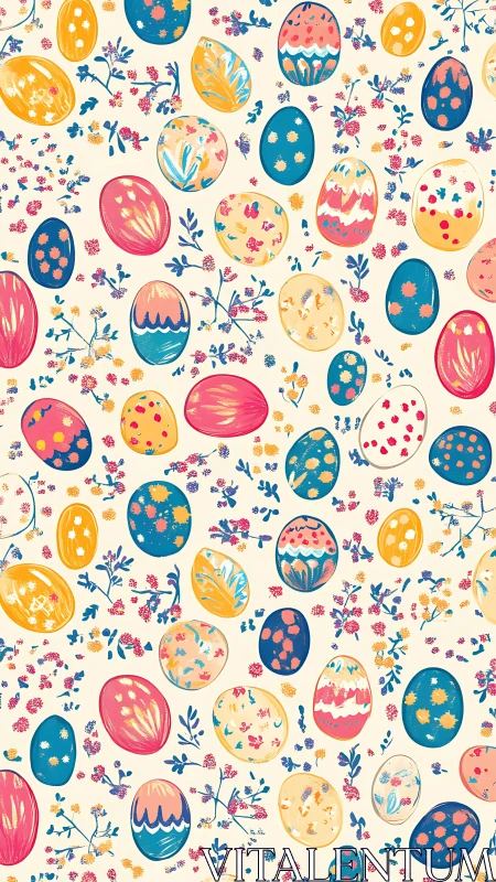 Pattern of decorated oval shapes and stylized floral elements.
