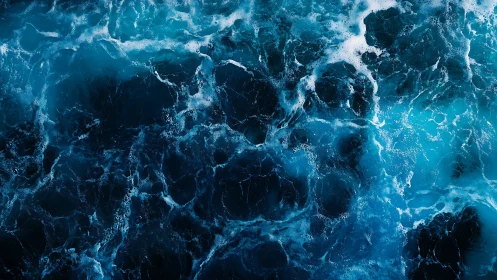 High-contrast aerial capture maps turbulent deep ocean surface