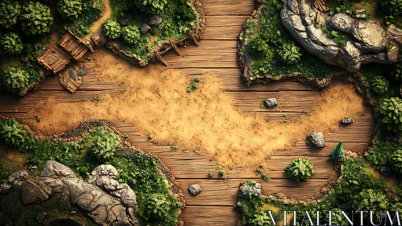 Weathered Pathways Through Living Wilderness Canvas