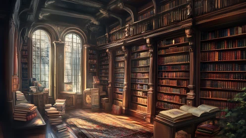 Sunlit old-world library welcomes quiet bookish wonder