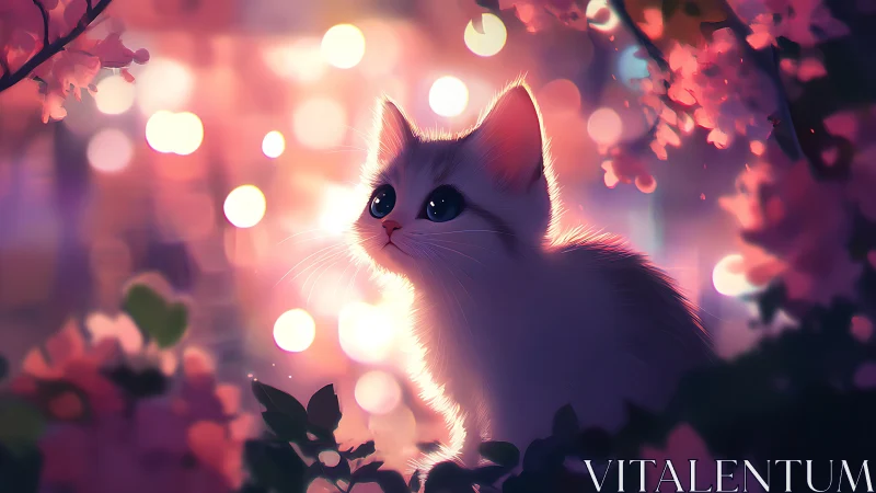 Luminous Whisker Dream: A Feline's Twilight Reverie.