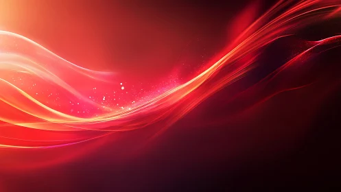 Red Energy Wave Abstract Motion Composition.