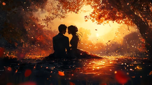 Two Hearts Find Beauty in Autumn's Golden Glow