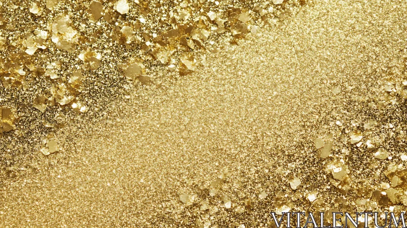 Surface shows dense distribution of fine and coarse gold particles