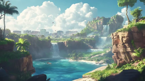 Paradise Found: A Tropical Haven Where Waterfalls Meet Wonder.