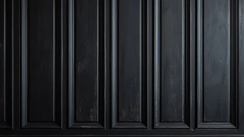 Midnight wall panels quietly rehearse their subtle reflections