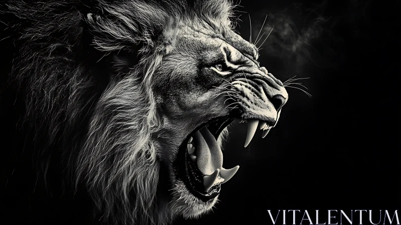 Roaring lion portrait celebrates raw power and bold spirit