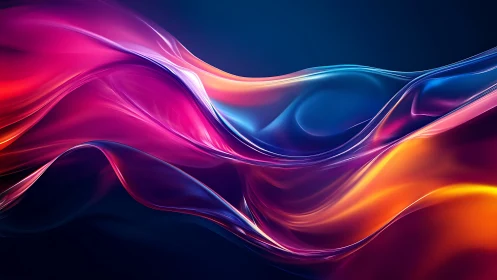 Neon fluid waves in abstract digital gradient space.
