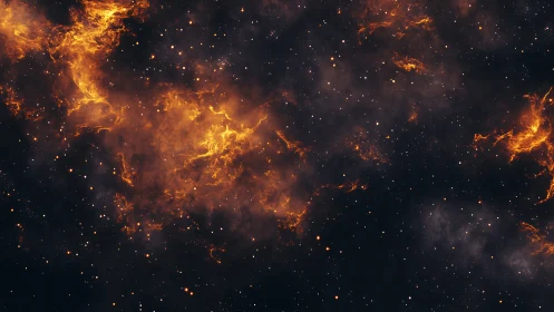 Cosmic Nebula: A Dance of Fire and Stars.
