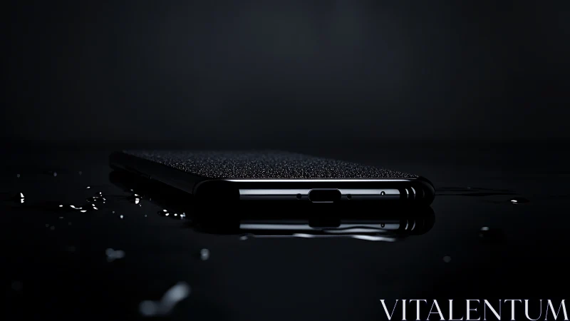 Illuminated Electronic Devices Against Dark Surface