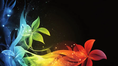 Luminous Flowers Dance Through a Cosmic Spectrum