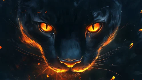 Luminescent Feline Predator: Thermographic Eyes Rendered Digital.