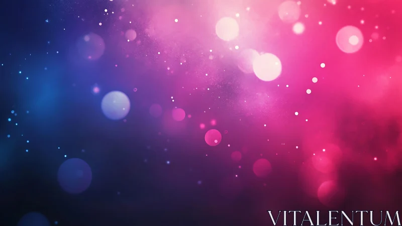 Vibrant Abstract Bokeh Background in Pink and Blue Gradient Style.