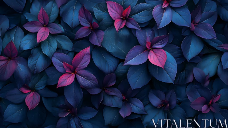 Neon Blooms in Twilight Garden