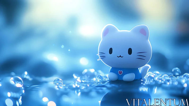 Aquamarine Whisker-Wonder in Luminous Waters.