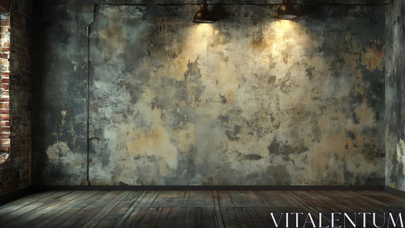 Rust-kissed loft wall waits patiently for its next story to hang