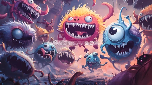 Joyfully chaotic fluffball monsters on a wild city romp.