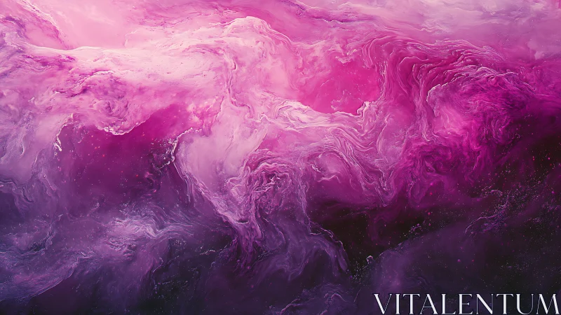 Velvet nebula currents swirling through dreamy pink space.