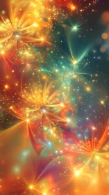 Radiant nebula blooms erupt in swirling cosmic light