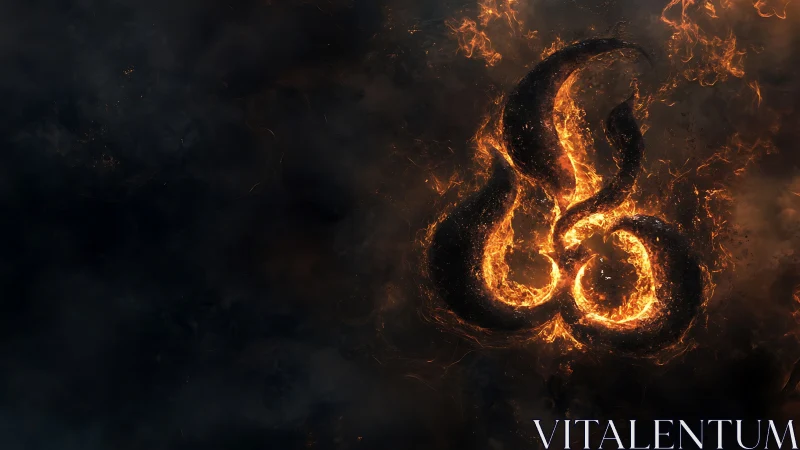Flaming Infinity Symbol Rendered in Dramatic Fire Effects