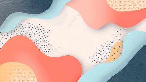Layered pastel abstract waves with dotted gradient fields.
