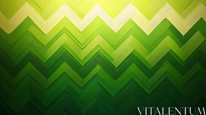 Layered chevron field with luminous green tonal gradient matrix.