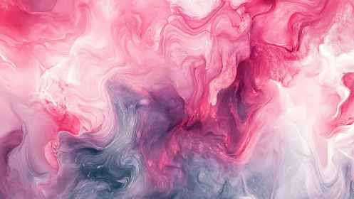 Pink fluid abstraction with swirling marbled gradients.