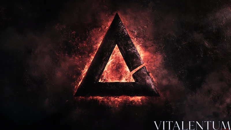 Nested Geometry: A Fiery Triangle Portal Ignites.